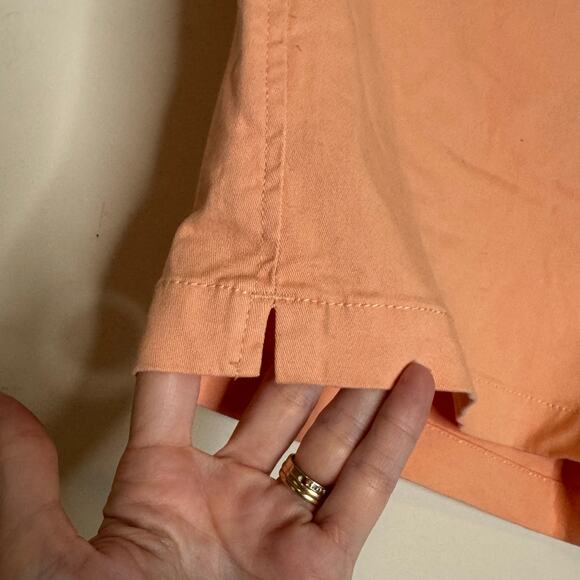 Market & Spruce Flat Front Chino Shorts in Coral NWT Size 16 - Picture 4 of 8